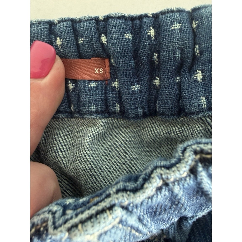 Anthropologie Pilcro The Izzie Relaxed Pull On Barrel Leg patchwork jeans XS - Picture 5 of 8